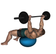 Barbell Press - Fitness Ball Reverse